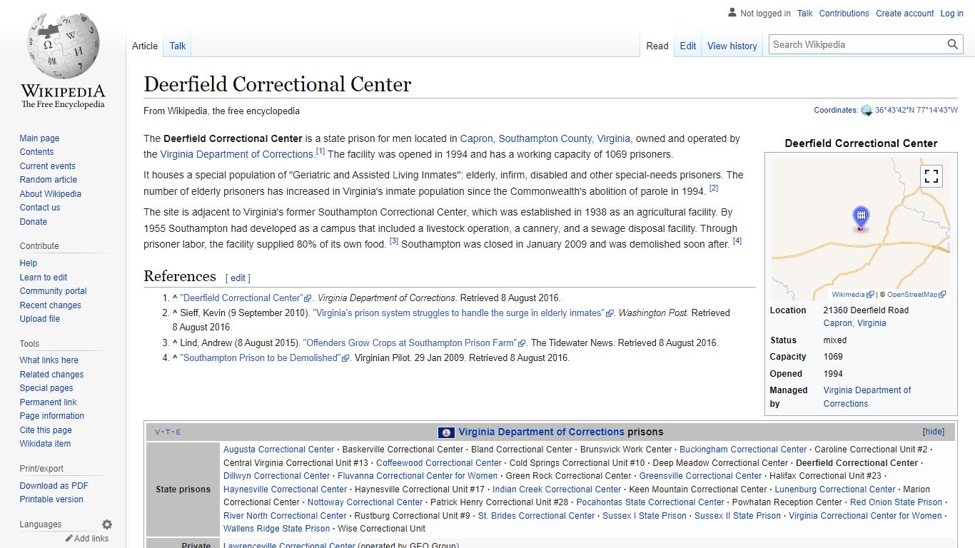 Deerfield Correctional Center - Wikipedia